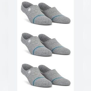 Stance No Show Gray and Blue Casual Socks with Comfort Bands